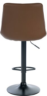 2-delige set barkruk Tino kunstleer zwart, Bruin