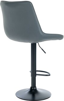 Set van 2 barkrukken Tino kunstleer zwart, Grijs