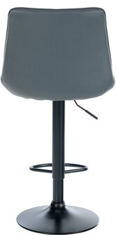Set van 2 barkrukken Tino kunstleer zwart, Grijs