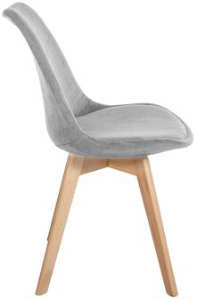 4-delige set stoel Loneras Cird, Grijs