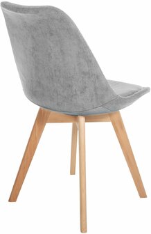4-delige set stoel Loneras Cird, Grijs