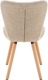 2-delige set stoel Alde Stof, Creme
