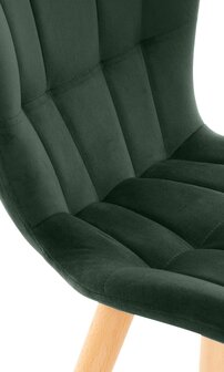 2-delige set stoel Alde fluweel, Groen