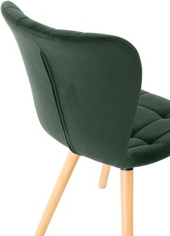 2-delige set stoel Alde fluweel, Groen