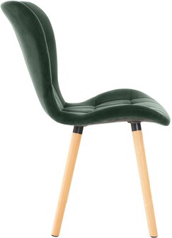 2-delige set stoel Alde fluweel, Groen