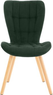 2-delige set stoel Alde fluweel, Groen