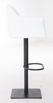 2-delige set barkrukken Domasa kunstleer zwart, Wit