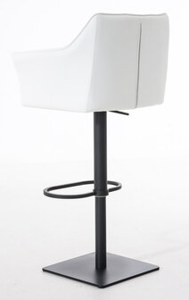 2-delige set barkrukken Domasa kunstleer zwart, Wit
