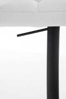 2-delige set barkrukken Domasa kunstleer zwart, Wit