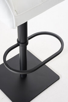 2-delige set barkrukken Domasa kunstleer zwart, Wit