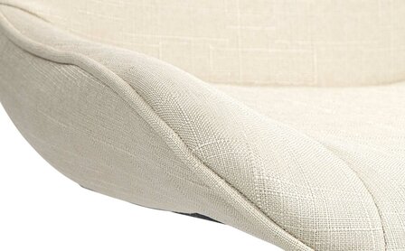 Barkruk Venoro Stof chroom, Creme