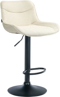 Barkruk Venoro Stof zwart, Creme