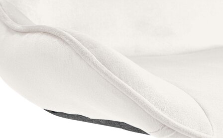 Barkruk Venoro Fluweel chroom, Creme