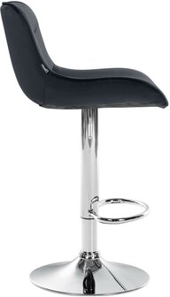 Barkruk Venoro Fluweel chroom, Zwart