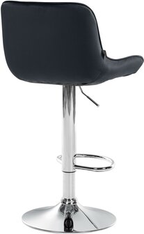 Barkruk Venoro Fluweel chroom, Zwart