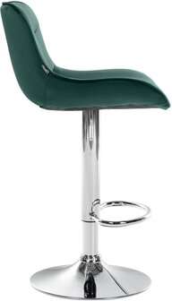 Barkruk Venoro Fluweel chroom, Groen