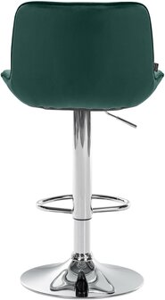 Barkruk Venoro Fluweel chroom, Groen