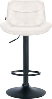 Barkruk Venoro Fluweel zwart, Creme