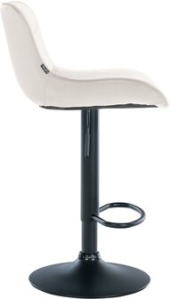 Barkruk Venoro Fluweel zwart, Creme