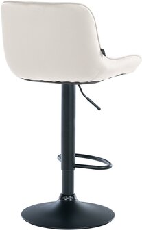 Barkruk Venoro Fluweel zwart, Creme
