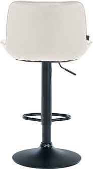 Barkruk Venoro Fluweel zwart, Creme