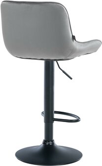 Barkruk Venoro Fluweel zwart, Grijs