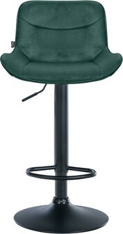 Barkruk Venoro Fluweel zwart, Groen