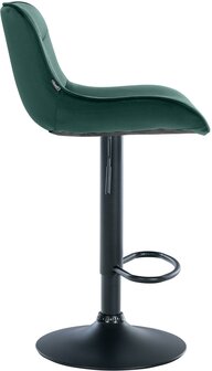 Barkruk Venoro Fluweel zwart, Groen