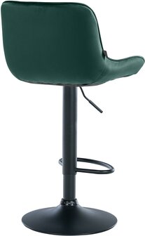 Barkruk Venoro Fluweel zwart, Groen
