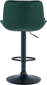 Barkruk Venoro Fluweel zwart, Groen