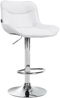 Barkruk Venoro Kunstleer chroom, Wit