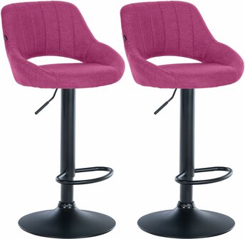 2-delige set barkrukken Melit stof B, Paars
