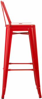 4-delige set barkrukken Mosan, Rood