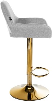 Barkruk Braga Goud Stof, Grijs