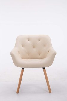 Bezoekersstoel Cissady naturel, Creme