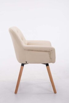Bezoekersstoel Cissady naturel, Creme