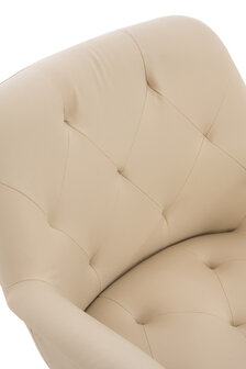 Eetkamerstoel Longfard Kunstleer, Creme