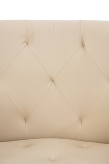 Eetkamerstoel Longfard Kunstleer, Creme