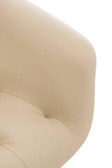 Eetkamerstoel Longfard Kunstleer, Creme