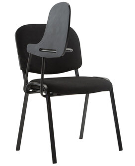 4-delige set stoelen Kin met klaptafel stof, Zwart