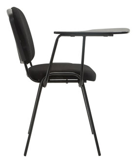 4-delige set stoelen Kin met klaptafel stof, Zwart