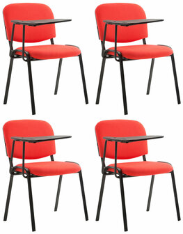 4-delige set stoelen Kin met inklapbare tafel stof, Rood