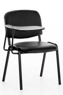 4-delige set stoelen Kin met inklapbare tafel kunstleer, Zwart