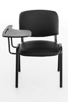 4-delige set stoelen Kin met inklapbare tafel kunstleer, Zwart