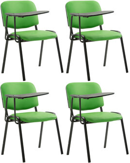 4-delige set stoelen Kin met inklapbare tafel kunstleer, Groen