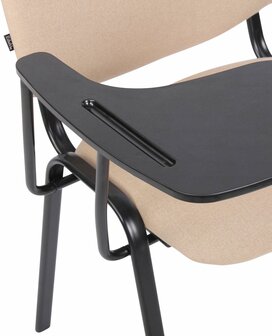 4-delige set stoelen Kin met inklapbare tafel stof, Creme