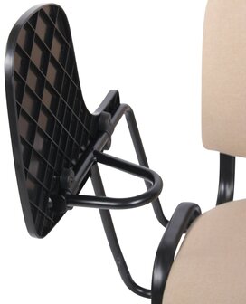 4-delige set stoelen Kin met inklapbare tafel stof, Creme