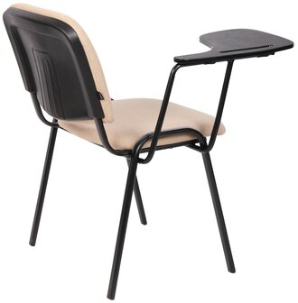 4-delige set stoelen Kin met inklapbare tafel stof, Creme