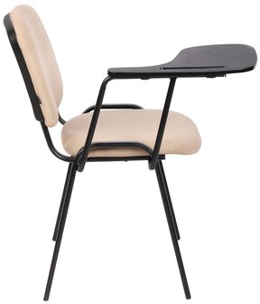 4-delige set stoelen Kin met inklapbare tafel stof, Creme