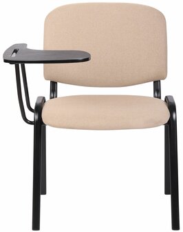 4-delige set stoelen Kin met inklapbare tafel stof, Creme